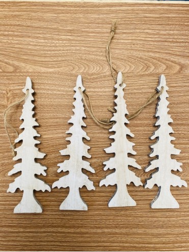 CONFEZIONE 5 ALBERI SHABBY 15 CM