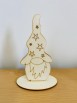 Gnomo con baffi e base 15 cm