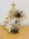 Kit porta sfera albero 24 cm con sfera da 8 cm e presepe