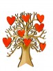kit Albero 30 cm con cuori
