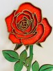 ROSA APERTA 3D CON CUORE PER LA MAMMA
