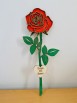 ROSA APERTA 3D CON CUORE PER LA MAMMA