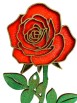 ROSA APERTA 3D CON CUORE PER LA MAMMA