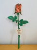 ROSA APERTA 3D CON CUORE PER LA MAMMA