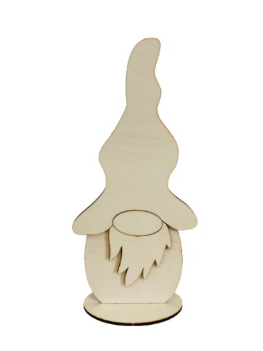 Gnomo con barba 3D 40 cm