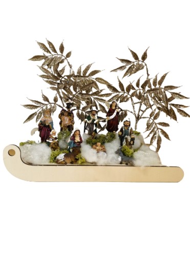 KIT PRESEPE  11 CM SU SLITTA 36 CM