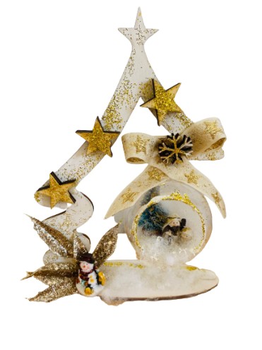 KIT PORTA SFERA CON ALBERO 18 CM