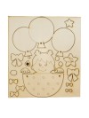 BAMBINA CON MONGOLFIERA 35 CM 3D 6 MM