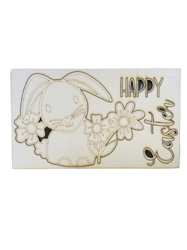 CONIGLIETTO CON SCRITTA HAPPY HEASTER 6 MM
