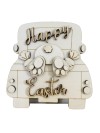 MACCHINA CON CONIGLIO 3D E SCRITTA  HAPPY EASTER  28 CM 6 MM