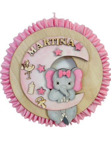 Fiocco Nascita con Elefantina