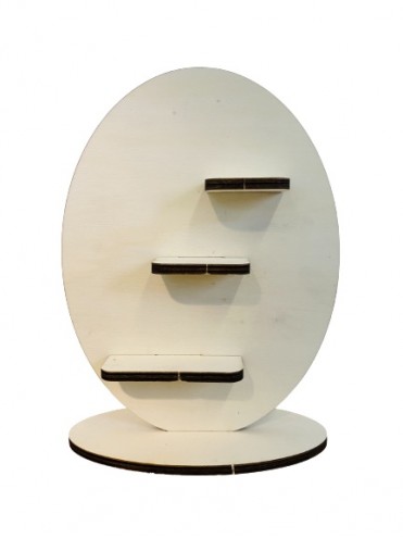 Uovo con base e mensole  28 cm 6 mm