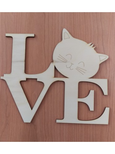 Scritta Love Gatto