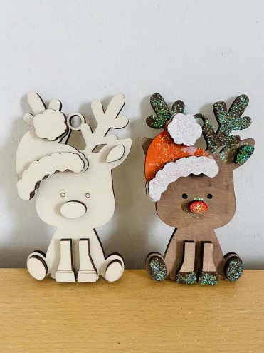  Renna  natale 3D
