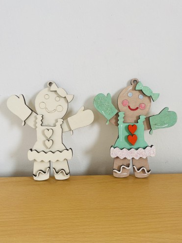 Ginger Bread  3D 15 cm con guanti cucina 
