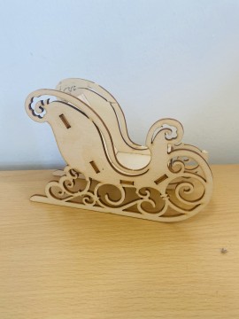 slitta di legno da incastro