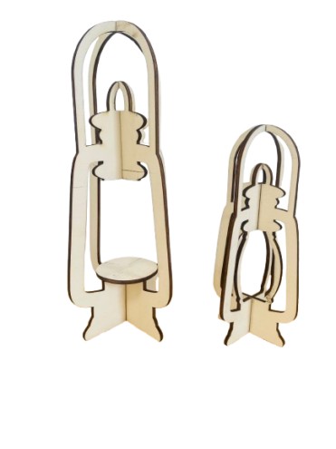 Lanterna legno 2 misure