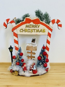PORTA MERRY CHRISTMAS 22 CM 4 MM