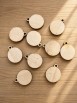 Pacchetto 10 charms legno con gancio